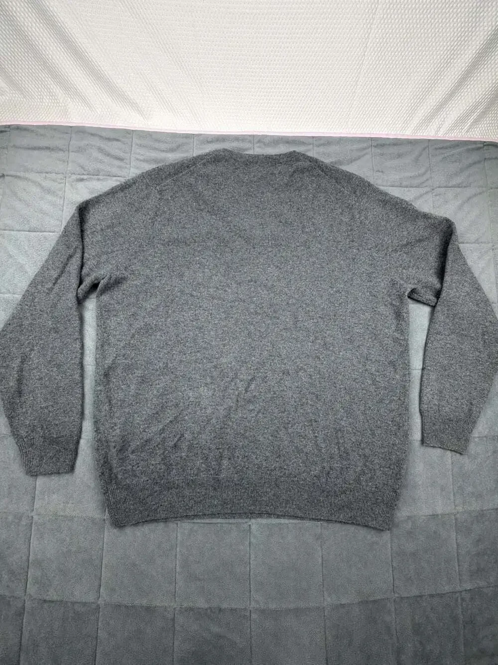 State Cashmere Mens Gray 100% Cashmere V-Neck Pullover Sweater Size XXL